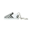 Llavero Vans Slip-On, negro/blanco